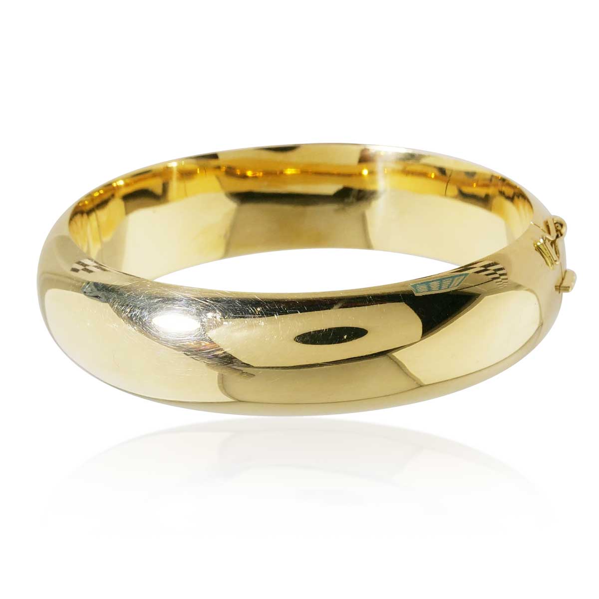 Gold-Armreif, Armspange in oval in 18kt Gelbgold