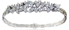 Diamantarmband mit 3,21ct Diamanten davon 24 Brillanten, in 18kt Weißgold , für Vergrösserung bitte hier klicken!