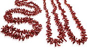 Halsketten mit Rubinen, Rubin-Kolliers, Rubin-Halsbänder, Schmuck-Anhänger mit Rubinen