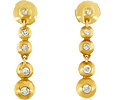 Gelbgold-Ohrstecker, 18 kt h�ngend mit kleinen 0,37ct Diamanten  , f�r Vergr�sserung bitte hier klicken!