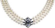 Halsketten mit Perlen, Perlen-Kolliers, Perlen-Halsbänder, Perlen-Schmuck-Anhänger