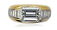 Diamantring mit Diamant-Baguette Mittelstein 3,41ct zusammen 4,56ct Diamanten  , für Vergrösserung bitte hier klicken!