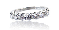TIFFANY Eternity oder Memoire Platin-Ring 7 Diamanten 0,991ct, für Vergrösserung bitte hier klicken!