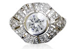 Diamant-Ring aus 14 kt Weißgold mit großem Diamanten zus. 1,37ct, für Vergrösserung bitte hier klicken!