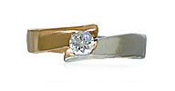 Solitär Diamantring in Weißgold Roségold mit Diamant 0,35ct, für Vergrösserung bitte hier klicken!