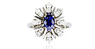 Diamant Solitär, Ring aus Weissgold mit 0,323ct Octagon Diamant, für Vergrösserung bitte hier klicken!