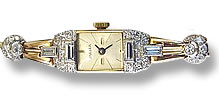 Art Deco Golduhr mit beweglichem Gliederarmband, Sammlerstück, 1,30ct Diamanten, 750er Gold, für Vergrösserung bitte hier klicken!